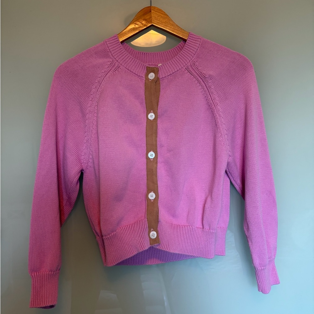 The Great. The Tiny Cardigan in the color Lilac Blossom - Picture 11 of 11